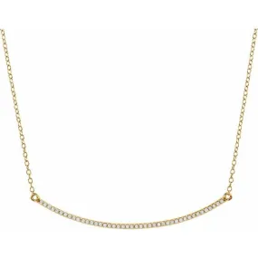 14K Yellow 1/6 CTW Natural Diamond Bar 16-18" Necklace