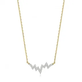 Diamond Jewellery 9ct Gold Diamond Heartbeat Necklace ND129