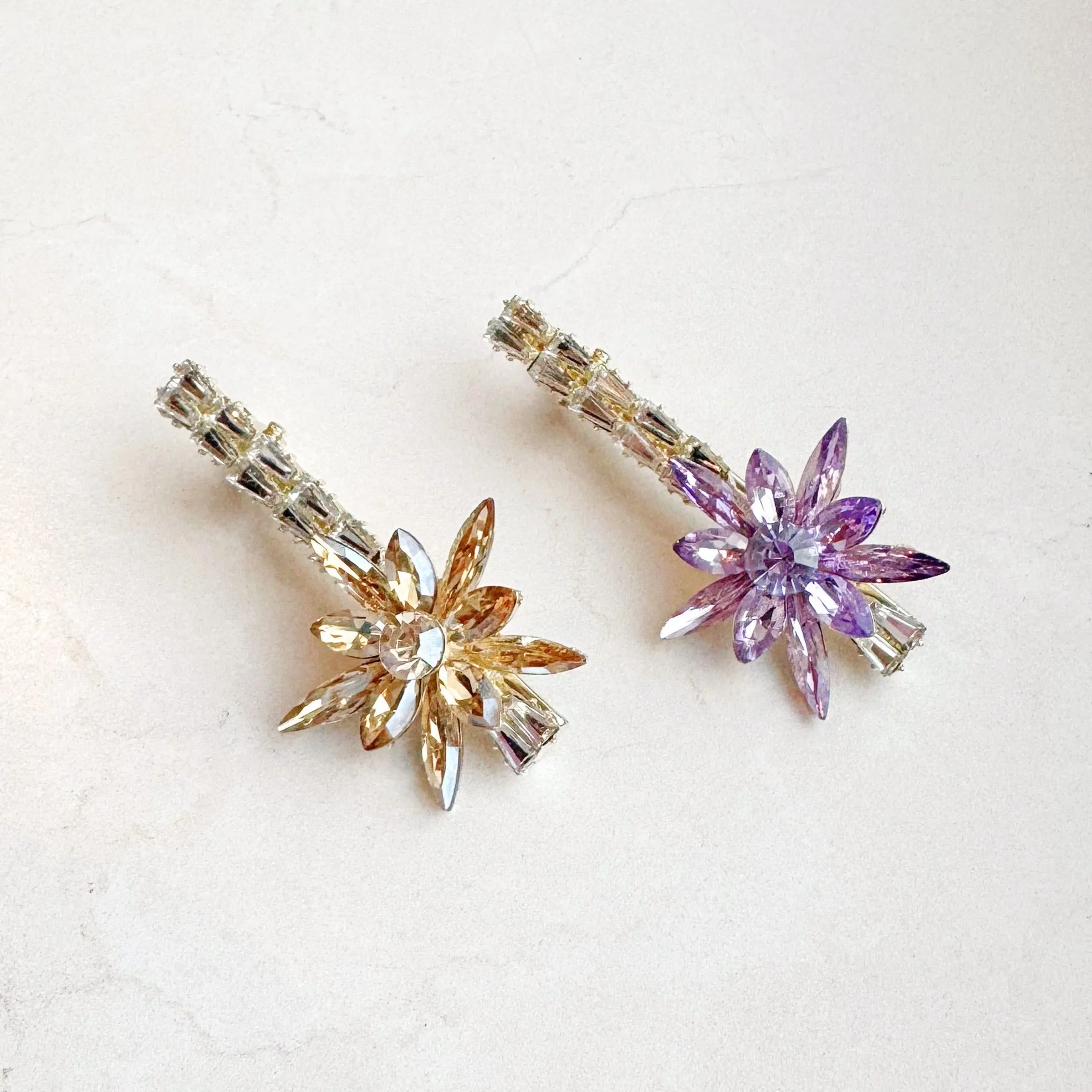Lotus Flower Gem Hair clips