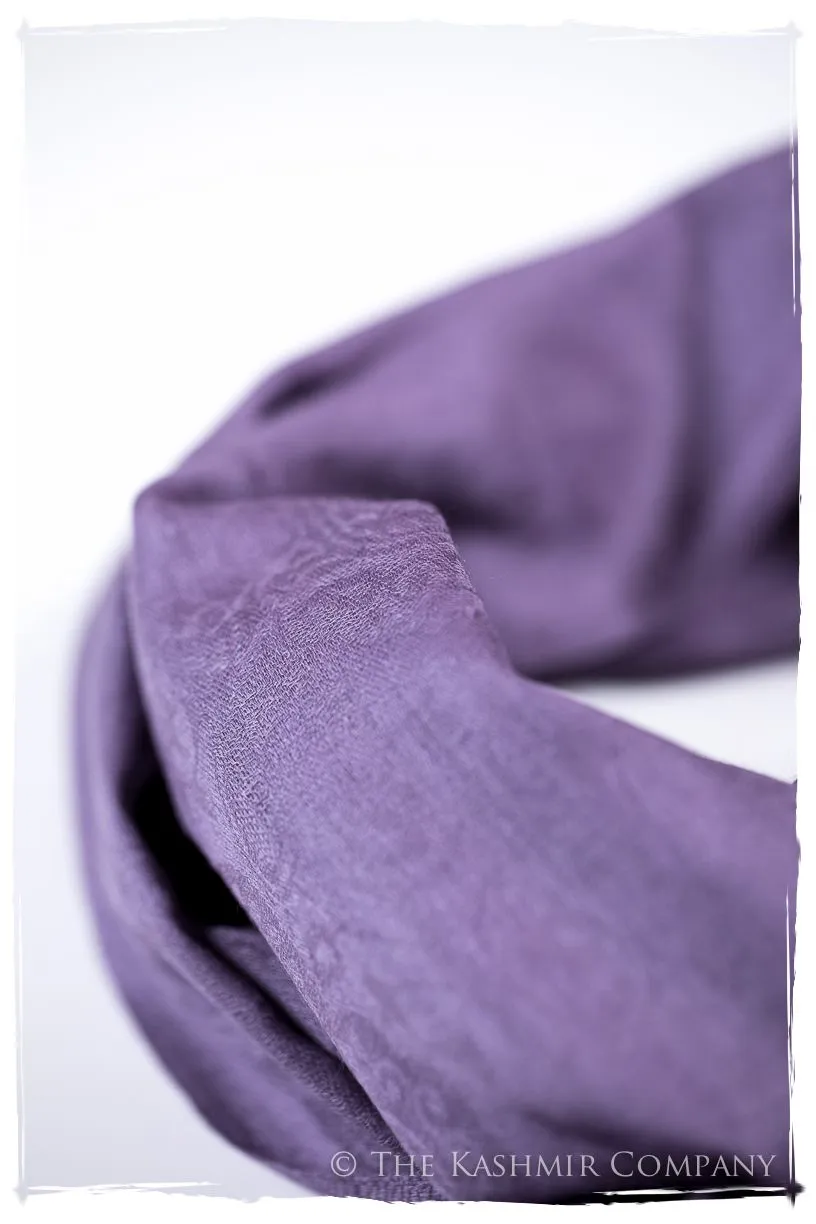 Orchid Mist Paisley Kashmir Wool Scarf