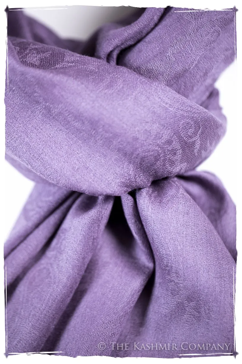 Orchid Mist Paisley Kashmir Wool Scarf