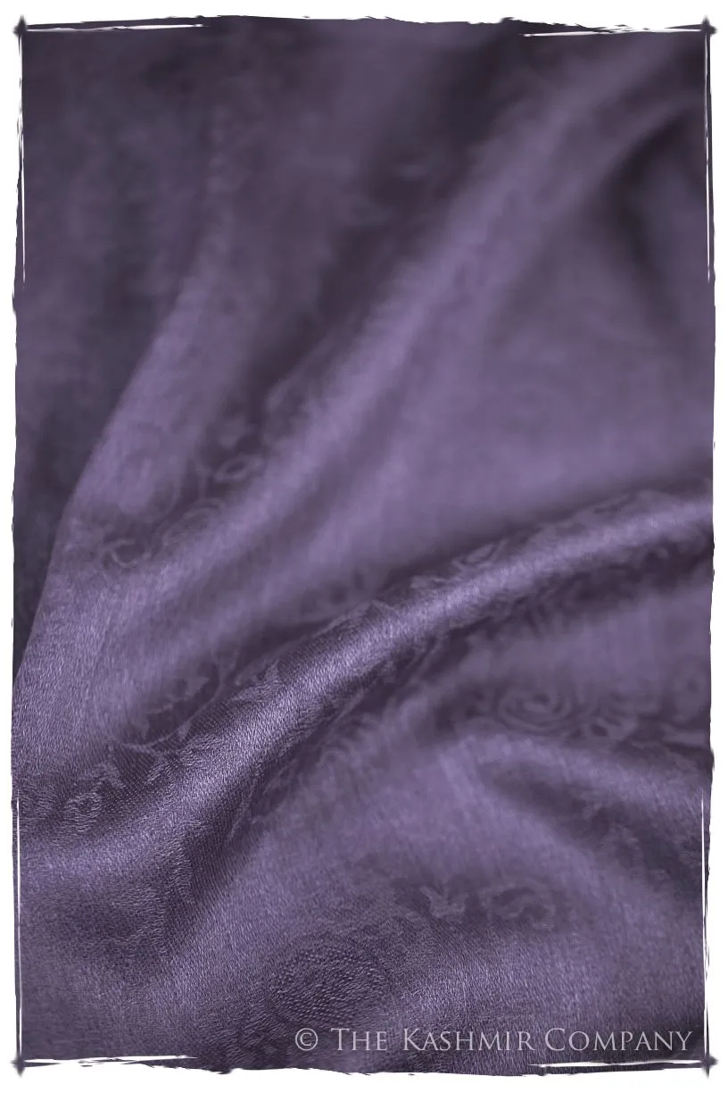 Orchid Mist Paisley Kashmir Wool Scarf