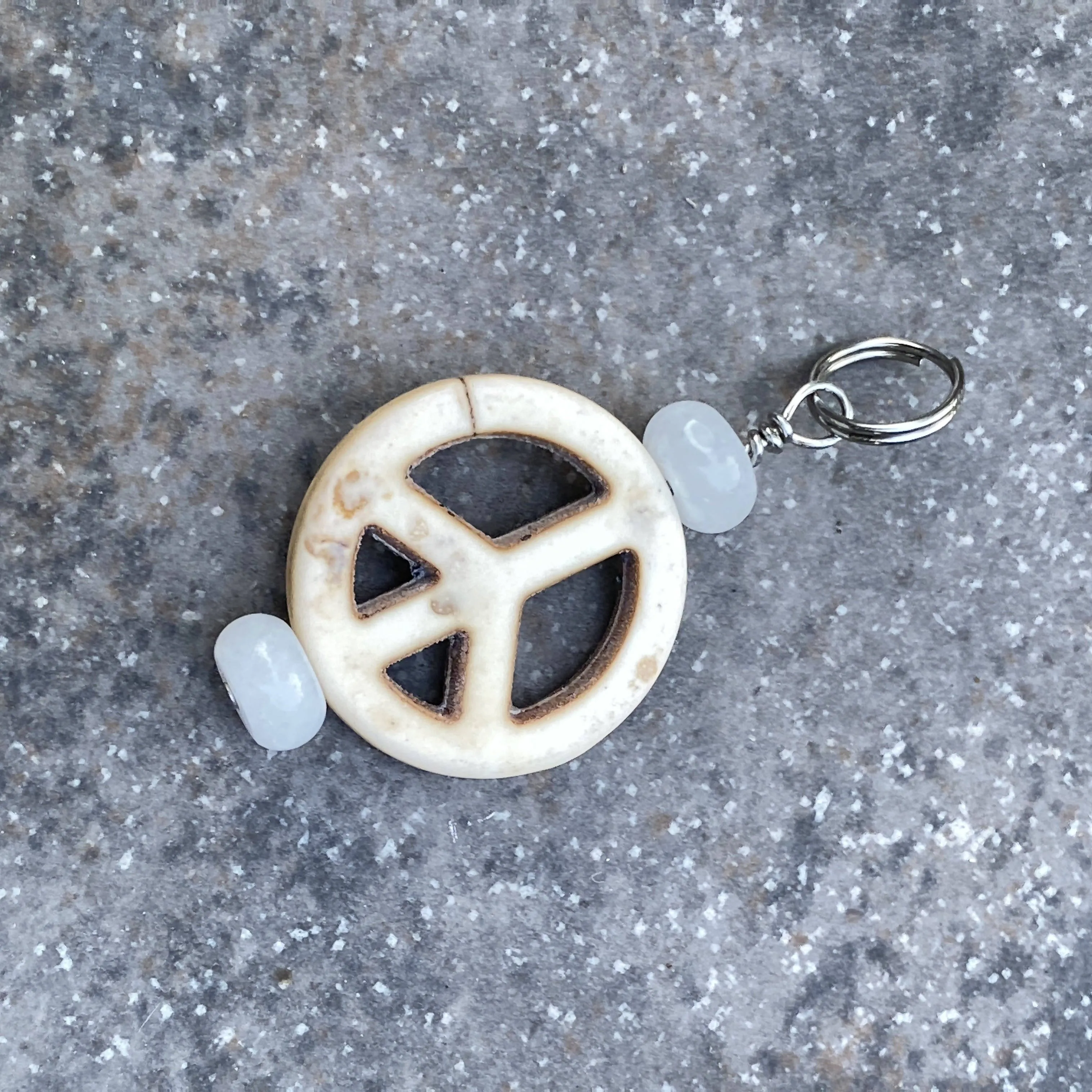 Peace Sign Pet Collar Charm