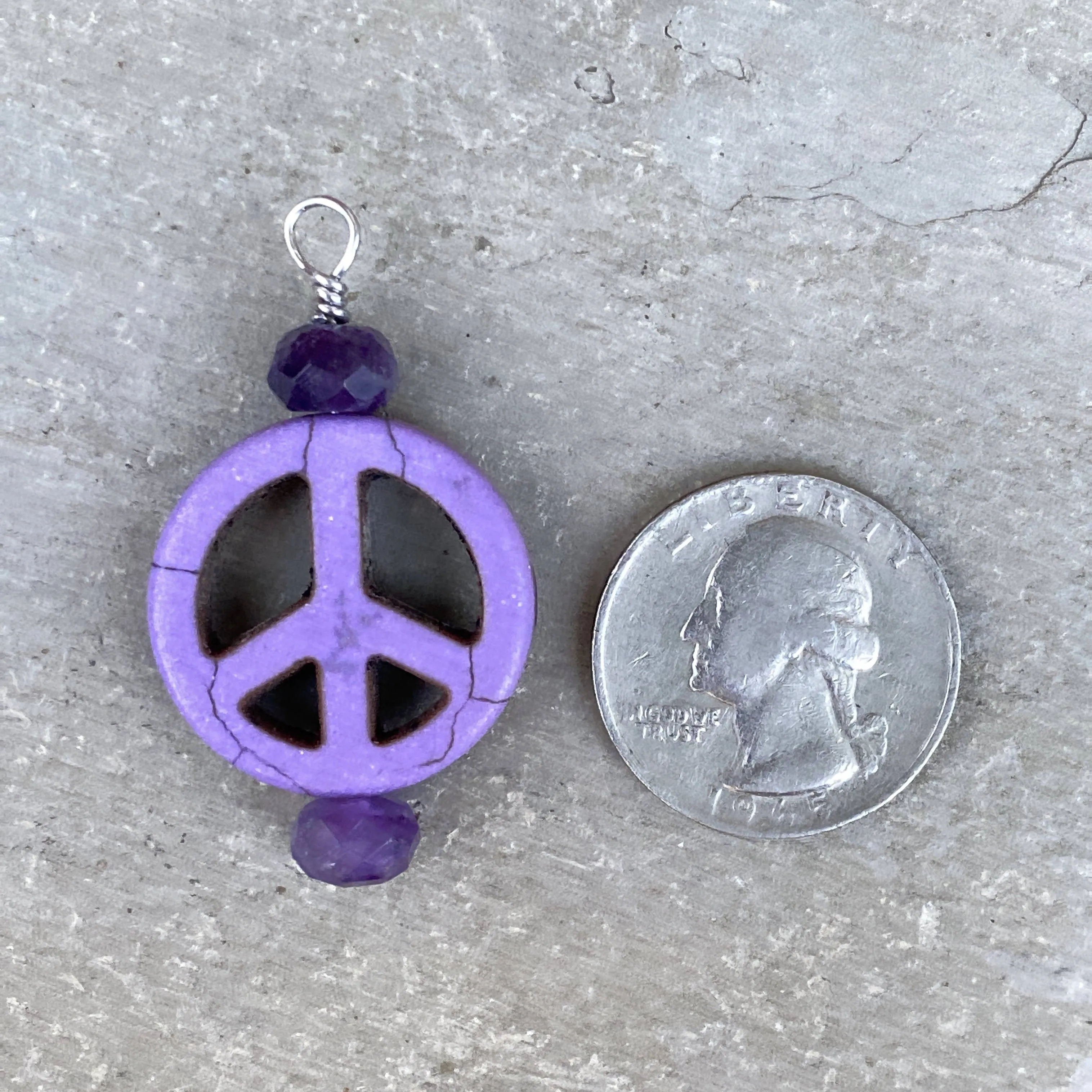 Peace Sign Pet Collar Charm