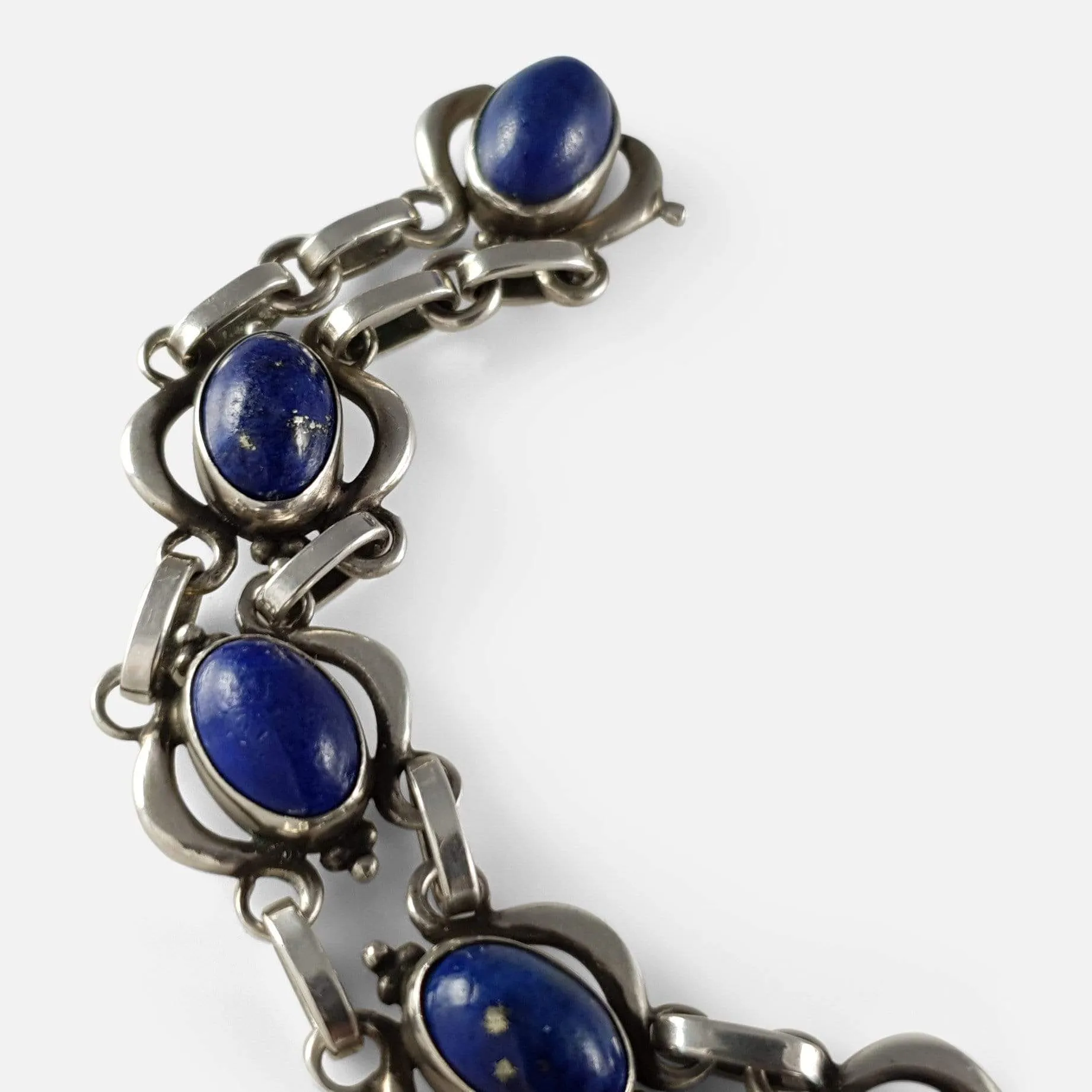 Silver and lapis lazuli Bracelet #18, Georg Jensen