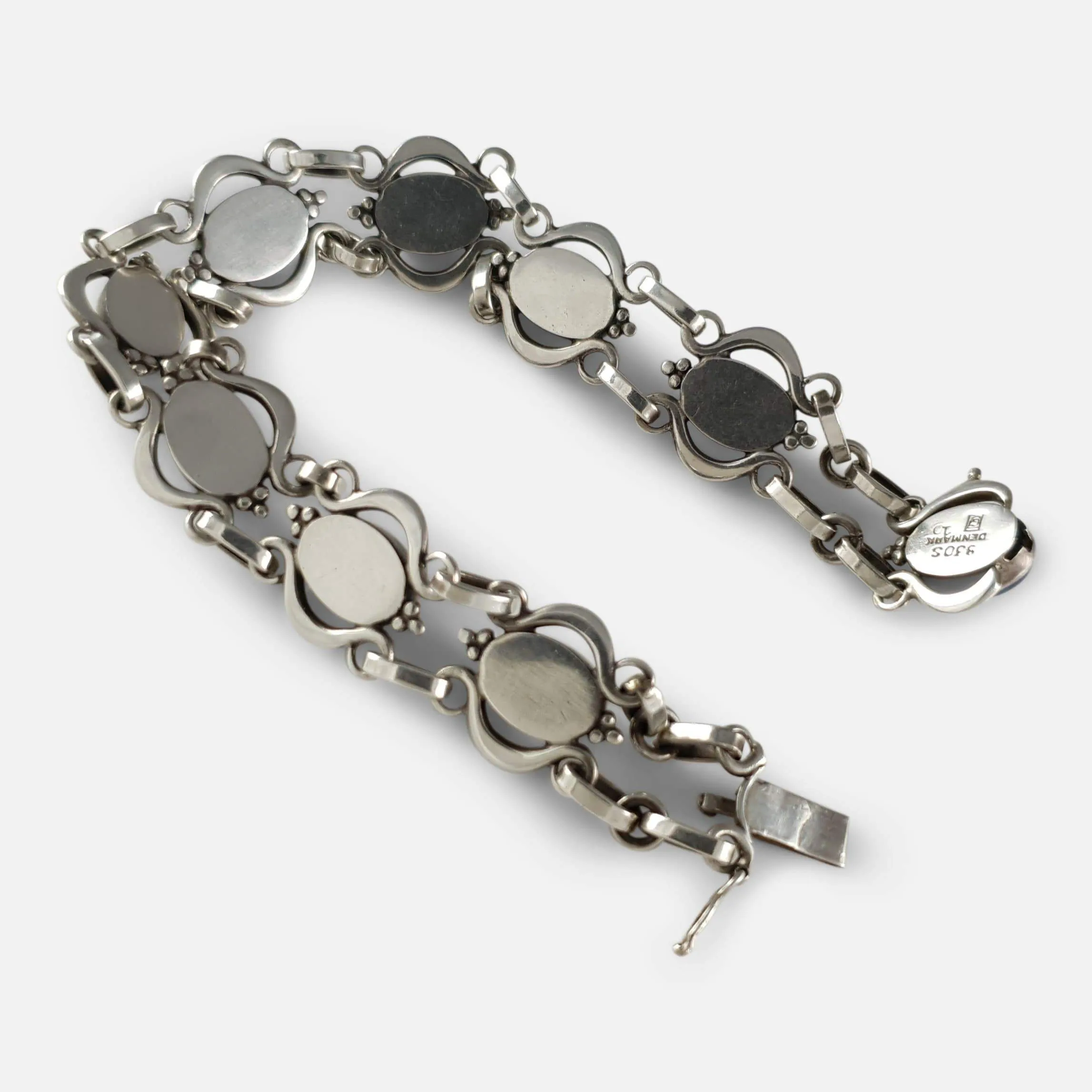 Silver and lapis lazuli Bracelet #18, Georg Jensen