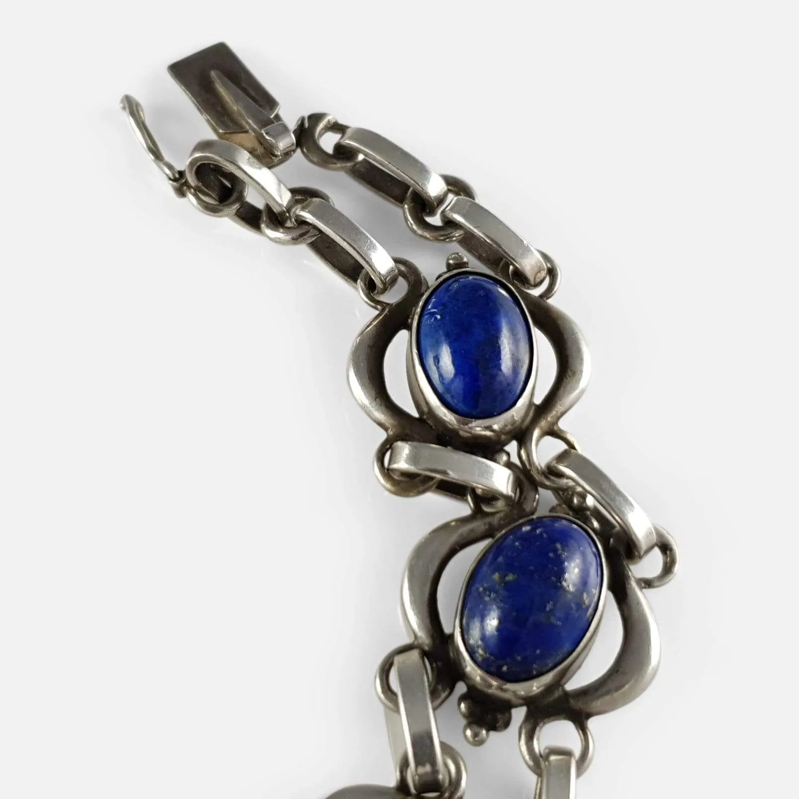 Silver and lapis lazuli Bracelet #18, Georg Jensen
