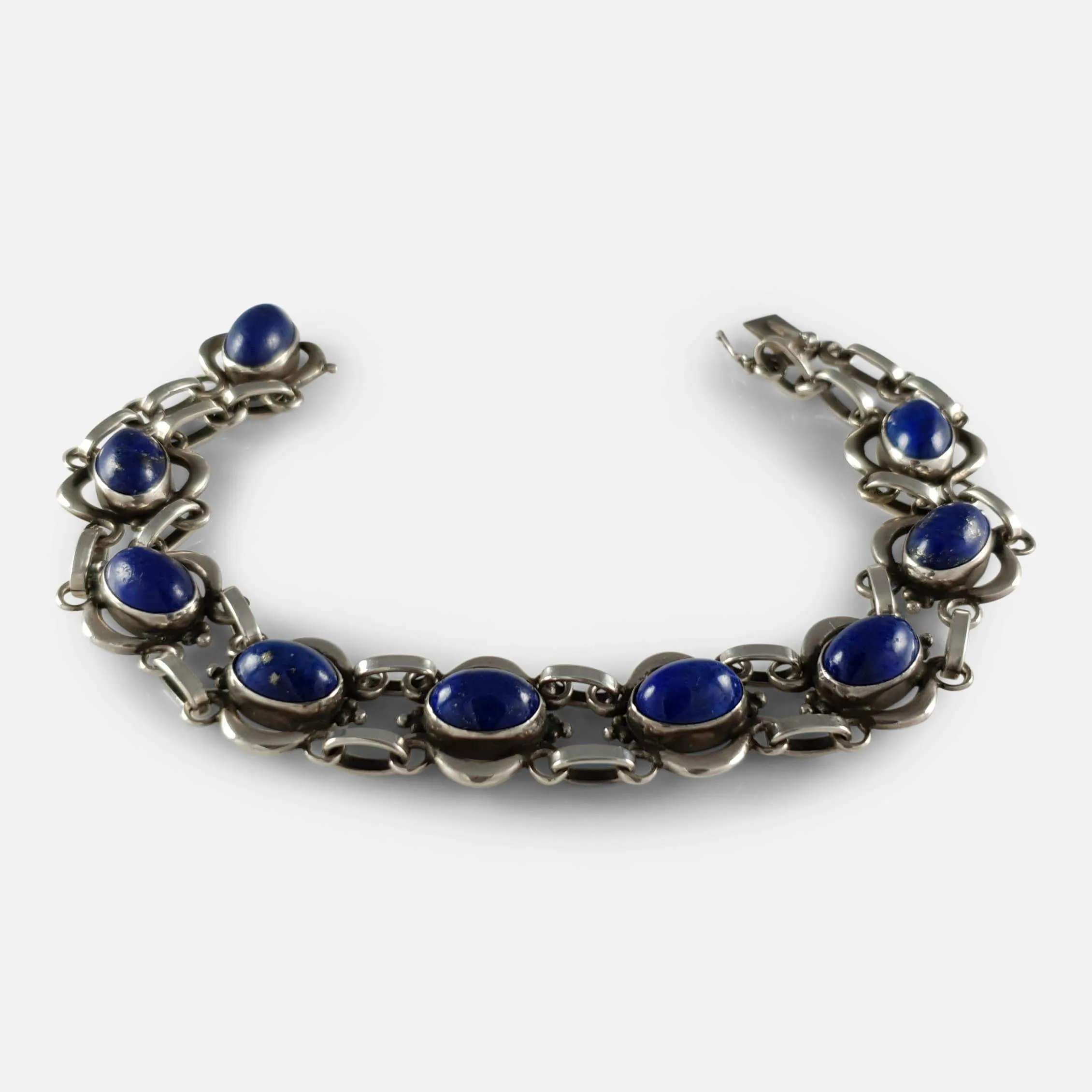 Silver and lapis lazuli Bracelet #18, Georg Jensen