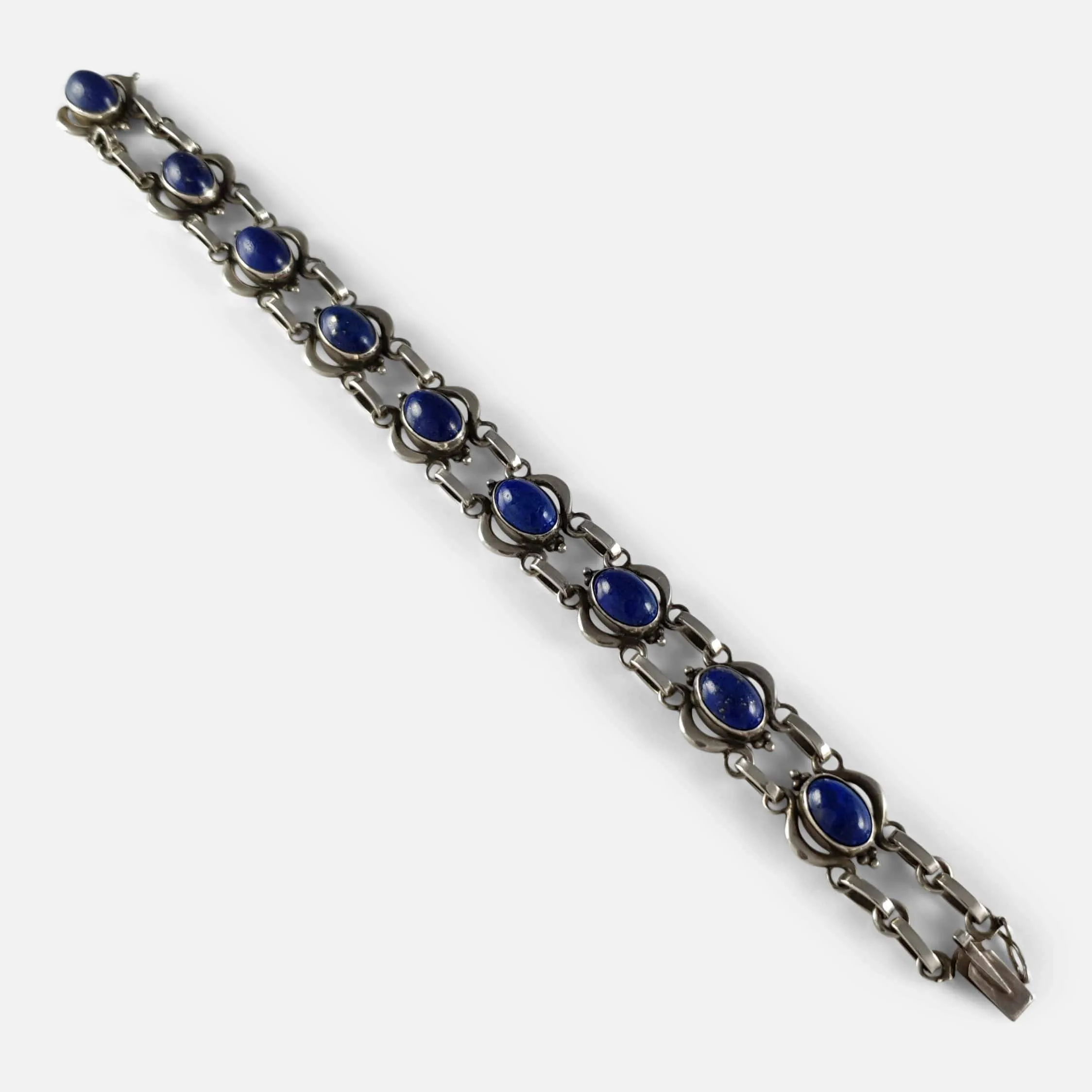 Silver and lapis lazuli Bracelet #18, Georg Jensen